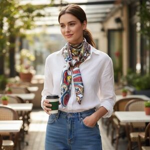 Elegant Multicolor Paisley Scarf